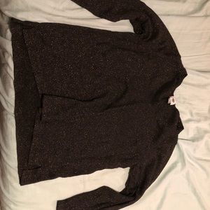 Xxl black sweater with copper sparkles sewn in
